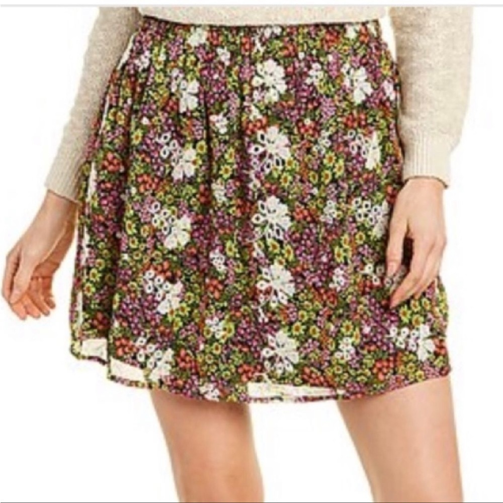 Leyden sheer chiffon Floral Women's Skirt  Size Medium Cottagecore